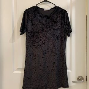 NWT black velvet dress